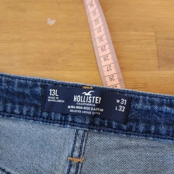 Hollister Ultra High Rise Dad Jean Vintage Stretch 31 - Picture 4 of 11